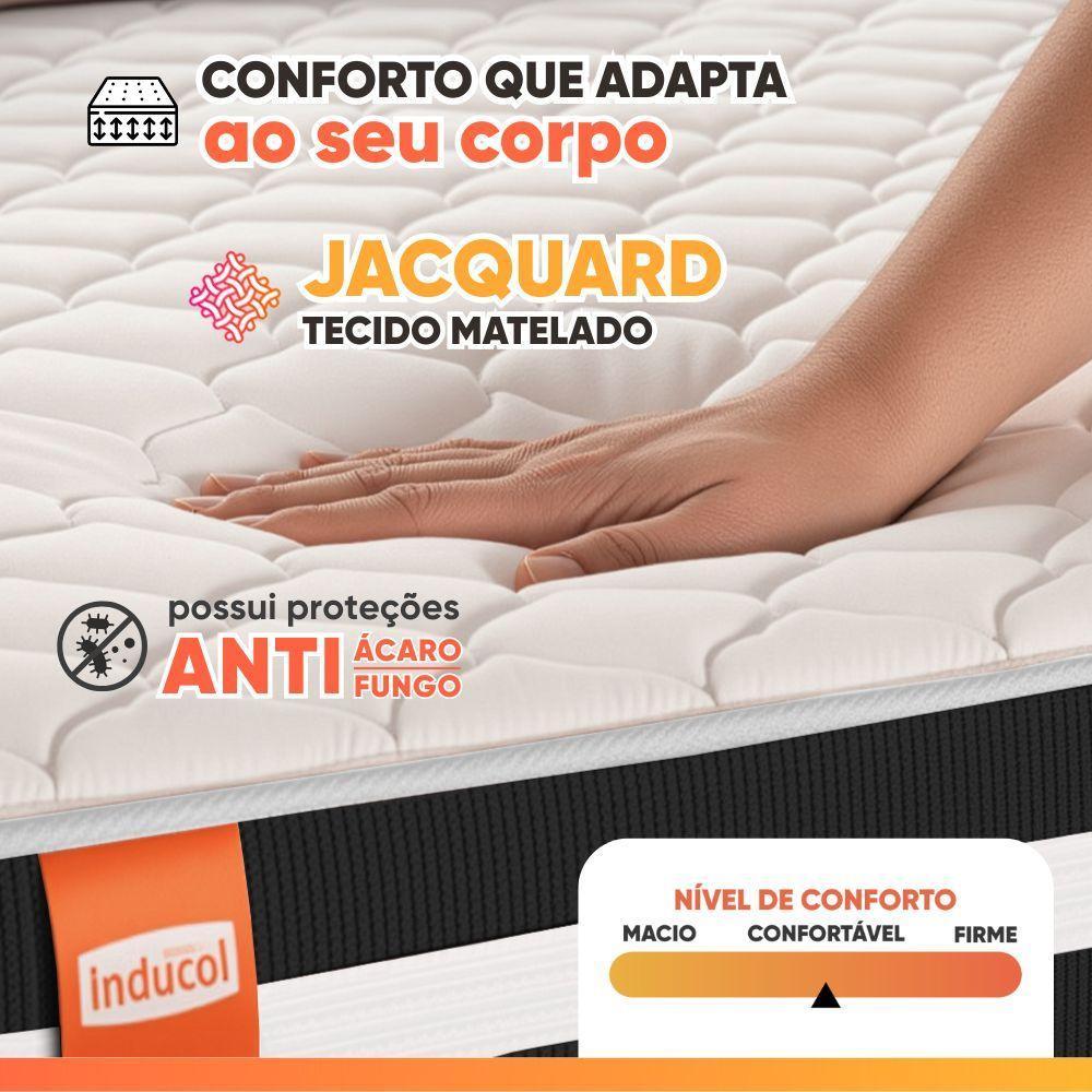 Cama Box Baú Casal Molas Ensacadas Bali 138x188x63cm Preto - 5