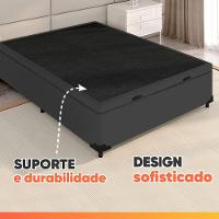 Cama Box Baú Casal Molas Ensacadas Bali 138x188x63cm Preto - 8