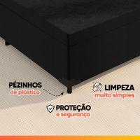 Cama Box Baú Casal Molas Ensacadas Bali 138x188x63cm Preto - 9