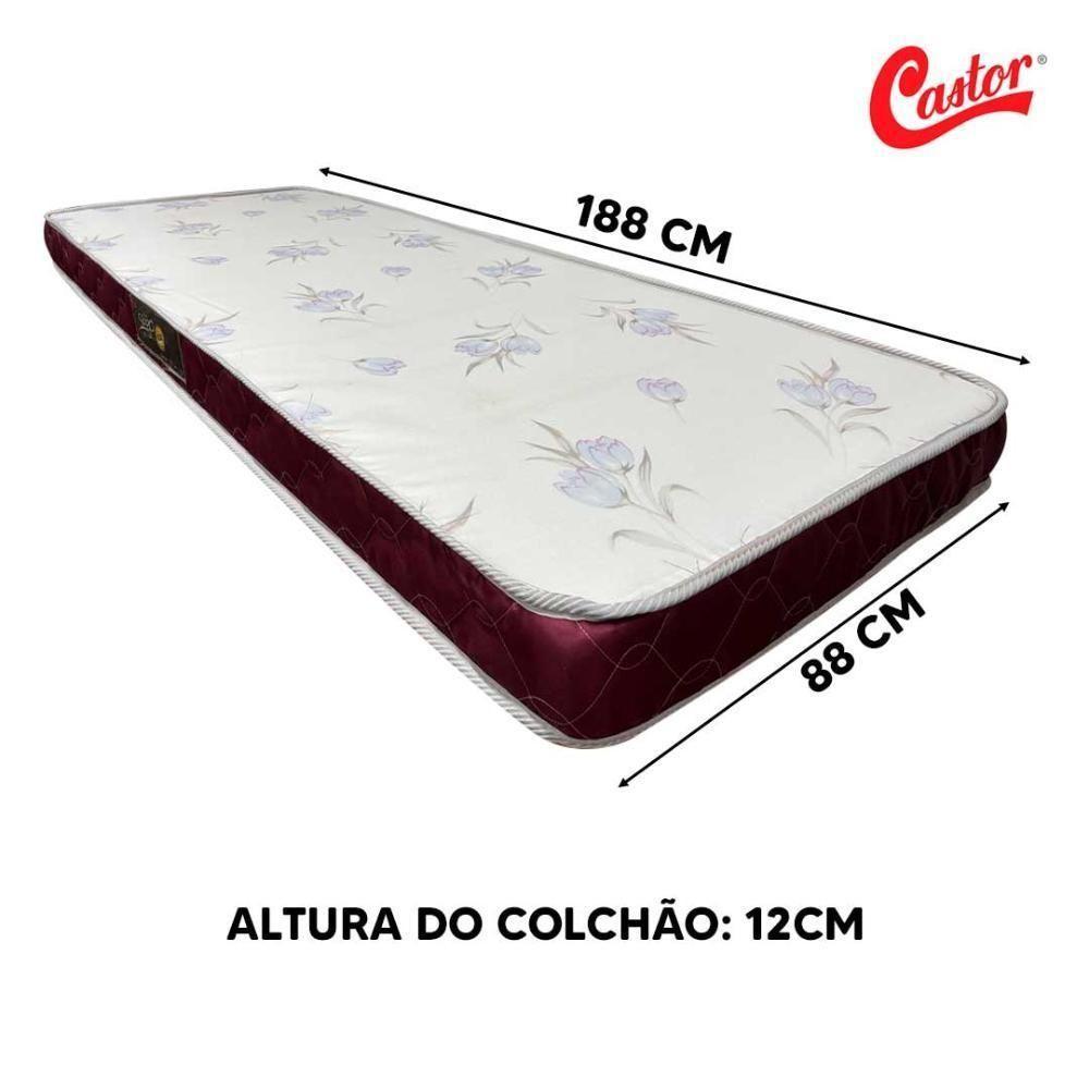 Colchão Solteiro Castor Sleep Max Liso D20 88x188x12 Cm - 3