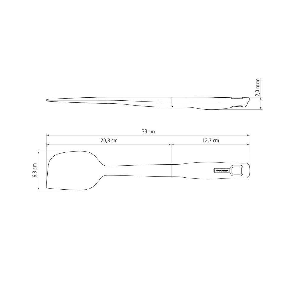 Espátula Verano Em Silicone Com Cabo De Polipropileno Ônix - Tramontina 25575130 - 3