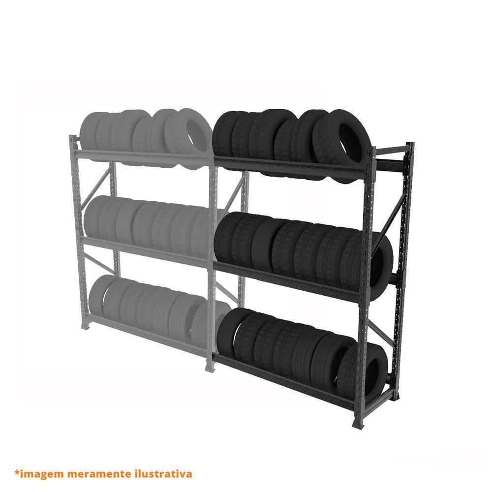 Mini Porta Pallet Slim 1,80x0,60x2m Sem Plano Continuação - Sa Gôndolas - 3