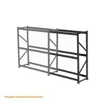 Mini Porta Pallet Slim 1,80x0,60x2m Sem Plano Continuação - Sa Gôndolas - 4