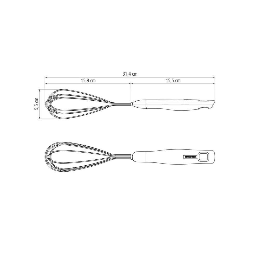 Batedor Manual Fuê Verano Com Hastes Em Aço Inox E Cabo De Polipropileno Ônix - Tramontina 25579130 - 3
