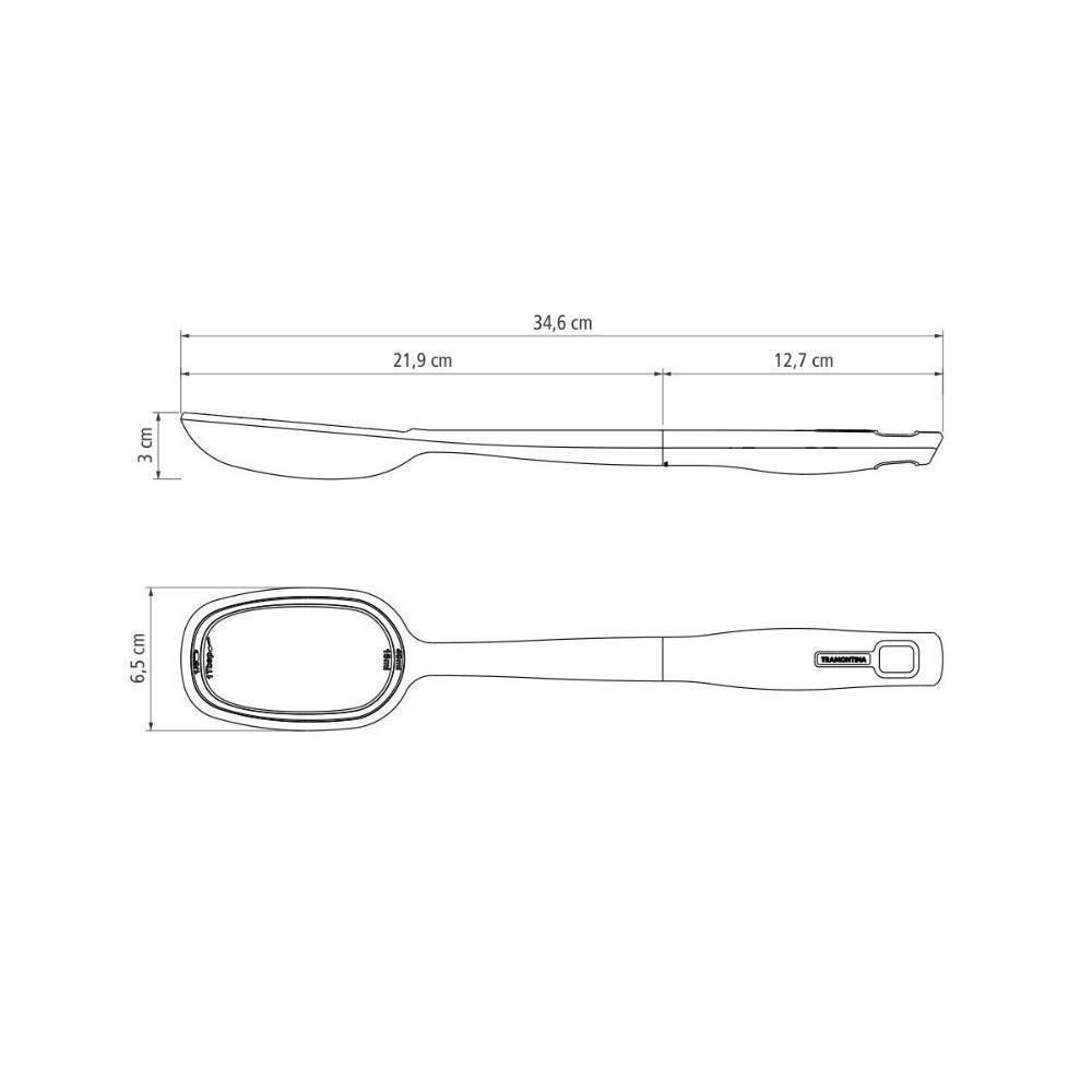 Colher Para Servir Verano Bojo Em Nylon E Cabo De Polipropileno Ônix - Tramontina 25571130 - 3