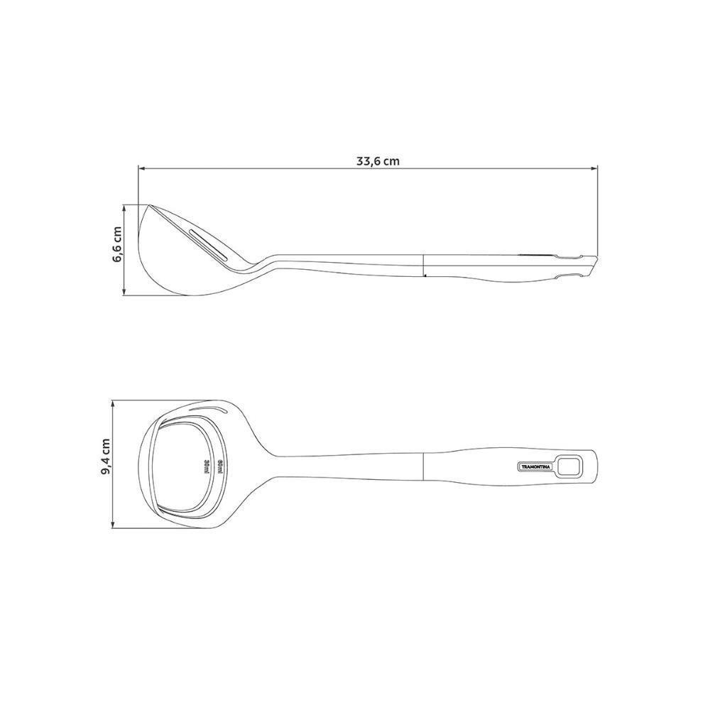 Concha Verano Com Bojo Em Nylon E Cabo De Polipropileno Ônix - Tramontina 25572130 - 3
