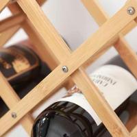 Adega Retratil Rack Vinhos Madeira Suporte Porta 6 Garrafas Bebidas Prateleira Mesa Bancada Dobravel - 7