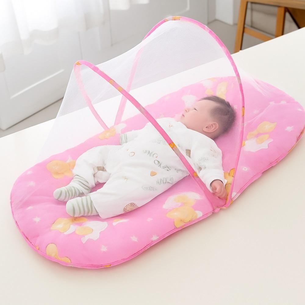 Berco Mosquiteiro Barraca Mini Cama Colchonete Bebe Tenda Portatil Colchao Dobravel Ninho Infantil - 4