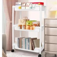 Carrinho Auxiliar Organizador Multiuso Cozinha Fruteira Manicure Brinquedos 3 Cesto Prateleira - 2