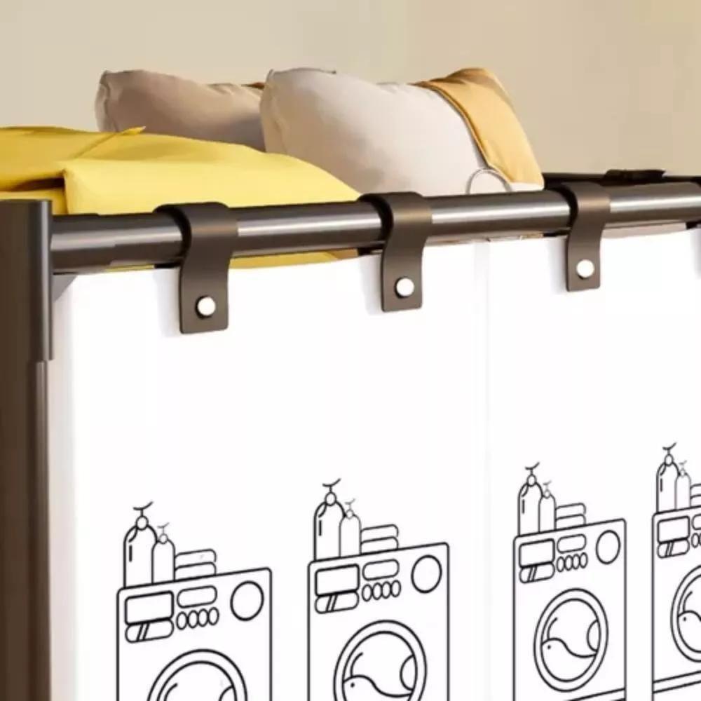 Cesto Roupa Suja Lavanderia Organizador Forro Removivel Dobravel Brinquedos Multiuso Desmontavel - 4