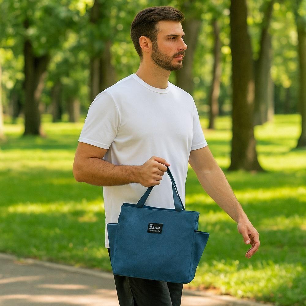 Bolsa Termica Lancheira Grande Trabalho Academia Parque Praia Bolso Porta Squeeze Celular Multiuso - 2