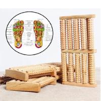 Massageador Pes Coluna Costas Madeira Terapia 10 Rolos Bambu Fisioterapia Alivio Dor Estresse - 5