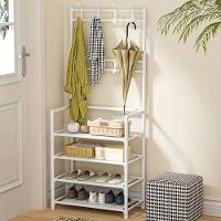 Sapateira Cabideiro Arara Multifuncional Branca Roupas Sapato Bolsa Rack Organizador Porta Sapatos