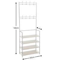 Sapateira Cabideiro Arara Multifuncional Branca Roupas Sapato Bolsa Rack Organizador Porta Sapatos - 8