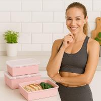 Kit 3 Potes Conjunto Multiuso Cozinha Freezer Microondas Porta Alimentos Frutas Academia Trabalho - 2