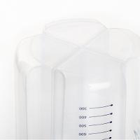 Porta Mantimentos Triplo Pote Alimentos 3 Em 1 Divisorias Dispenser Lavanderia Sabao Em Pó Medidor - 9