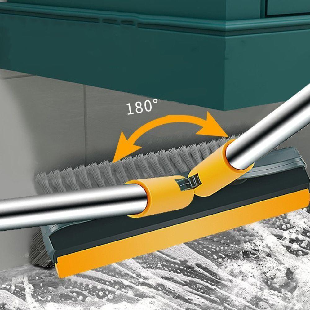 Vassoura Rodo Esfregao 3 Em 1 Multifuncional Mop Magico Raspador Articulado Cabo Inox Chao Banheiro - 7