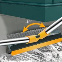 Vassoura Rodo Esfregao 3 Em 1 Multifuncional Mop Magico Raspador Articulado Cabo Inox Chao Banheiro - 7