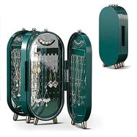 Porta Joias Dobravel Espelho 3 Compartimentos Acrilico Organizador Caixa Armazenadora - 3