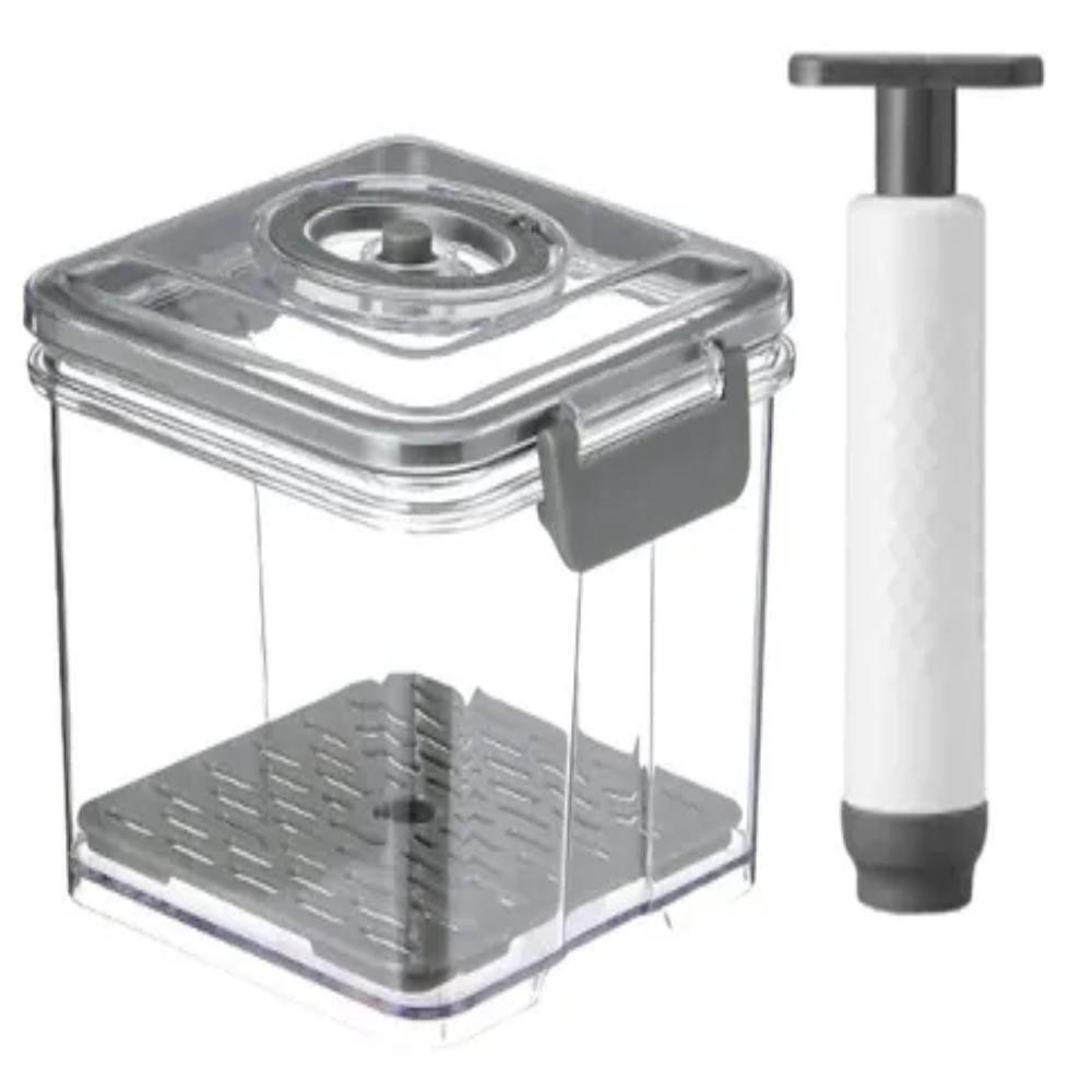 Pote Hermetico Profissional Com Bomba Vacuo Succao Vasilha Vedacao Inteligente Geladeira Cozinha - 1