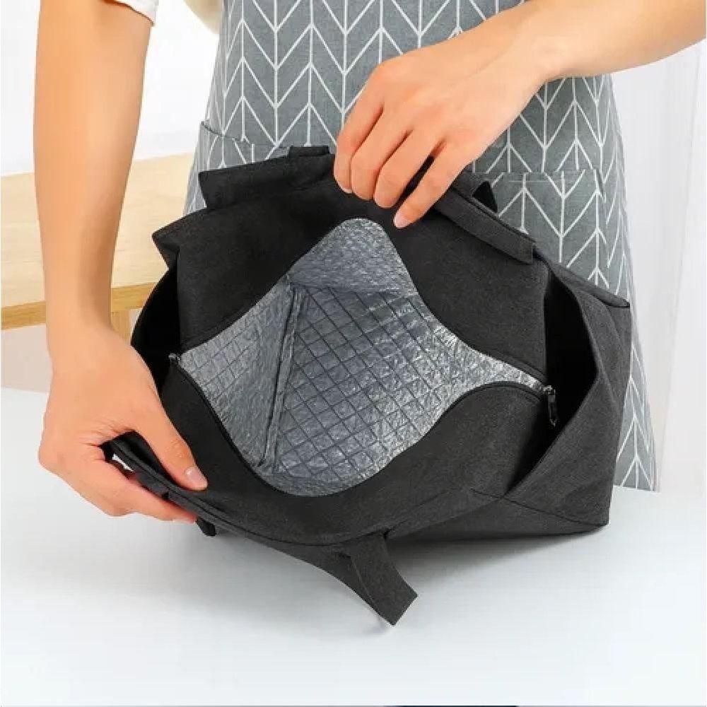 Bolsa Termica Grande Fitness Academia Dieta Trabalho Executivo Bolsa Alca 2 Bolsos Porta Garrafa - 4