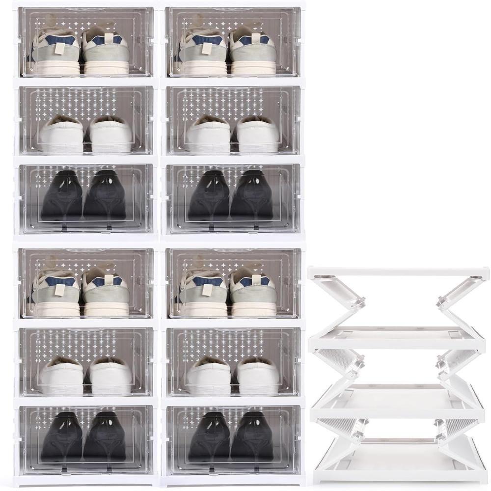 Armario Dobravel 3 Andares Sapateira Organizador Brinquedos Automatico Caixa Empilhavel Multiuso - 8