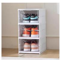 Armario Dobravel 3 Andares Sapateira Organizador Brinquedos Automatico Caixa Empilhavel Multiuso - 3