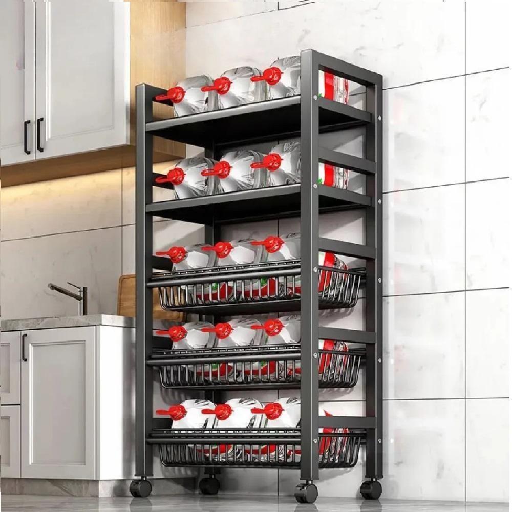 Suporte Microondas Bebedoouro Estante 5 Prateleiras Carrinho Organizador Rack Portatil 5 Andares - 4