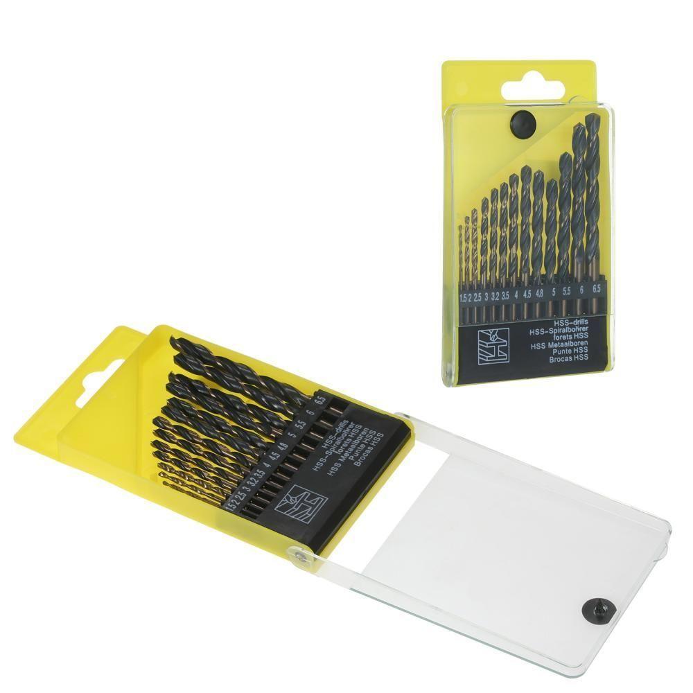 Jogo Brocas 13 Peças Com Estojo Aco Rapido Kit Perfuracao Metal Plastico Furadeira Parafusadeira - 2
