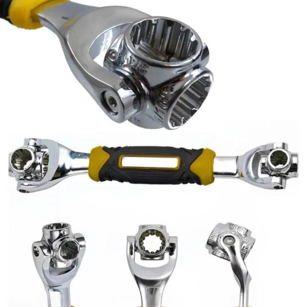 Chave Catraca Multifuncional 48 Em 1 Cabeca Giratoria 360 Graus Soquete Estrela Articulado Ajustavel - 2