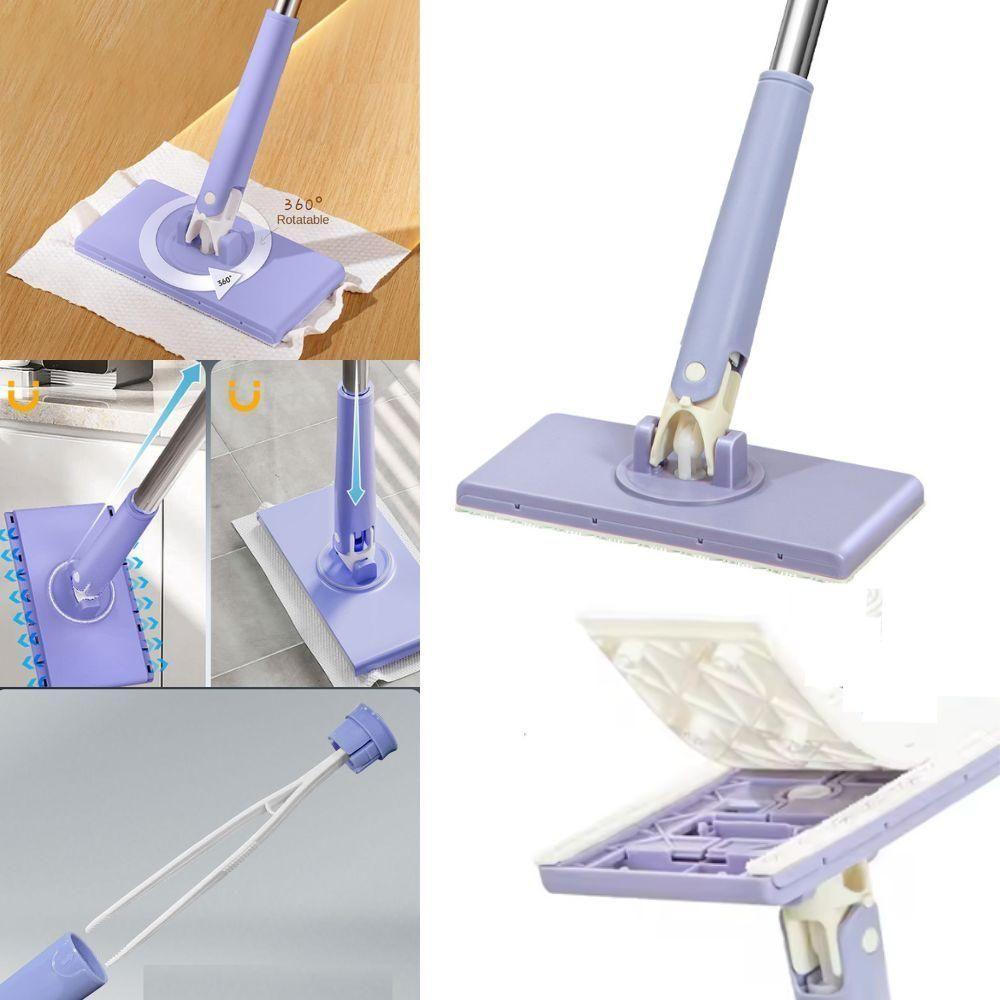 Rodo Mop Articulado Mini Ajustavel Inox Multifuncional Limpa Vidros Varredor Piso Porcelanato - 2
