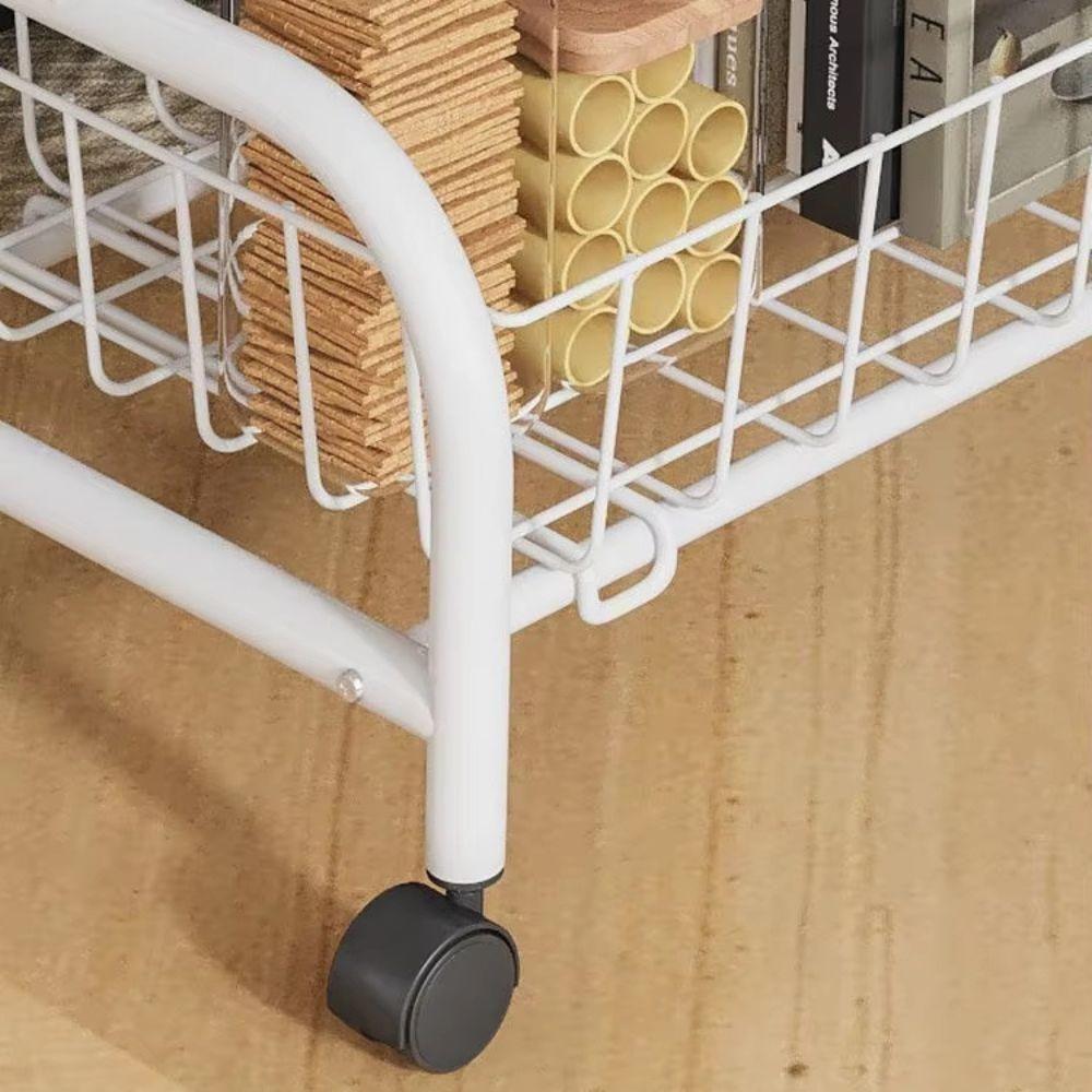 Mesa Lateral Multiuso Carrinho Auxiliar Apoio Organizador Sala Quarto Escritorio Rodinhas Notebook - 7