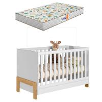 Berço Americano Mini Cama Fantasia 4300 Branco Acetinado Com Colchão Gazin – Qmovi - 1
