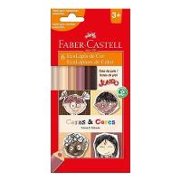 Lápis De Cor Ecolápis 125006cc Jumbo 6 Cores Tons De Pele - Faber Castell - 1