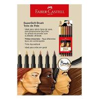 Caneta Hidrográfica Supersoft Brush 150706softtp 6 Cores Tons De Pele - Faber Castell - 2