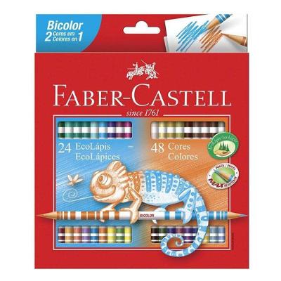 Lápis De Cor Ecolápis 120624 24 Bicolor - Faber Castell
