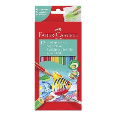 Lápis De Cor Ecolápis Aquarelável 120212g 12 Cores - Faber Castell