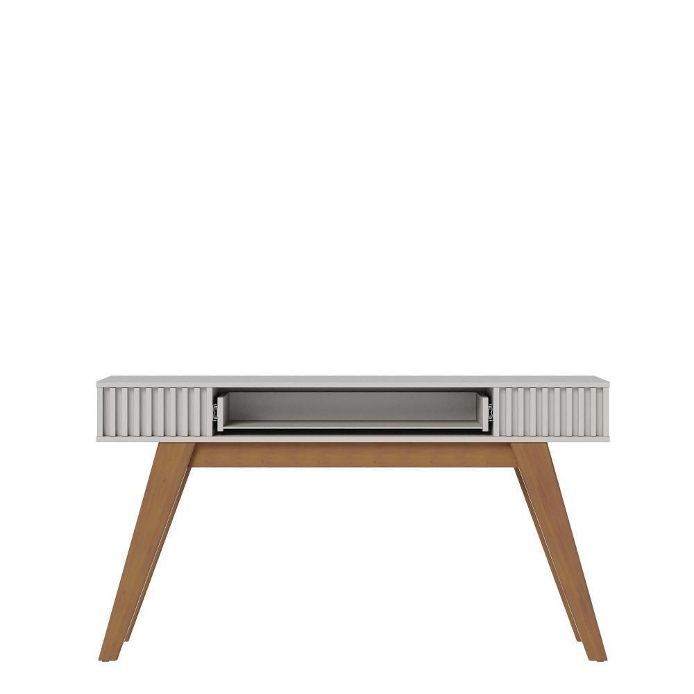 Mesa De Centro Jeri Freijó Off White Com Aparador Para Sala Riviera Off White – Colibri - 2