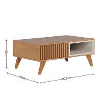 Mesa De Centro Jeri Freijó Off White Com Aparador Para Sala Riviera Off White – Colibri