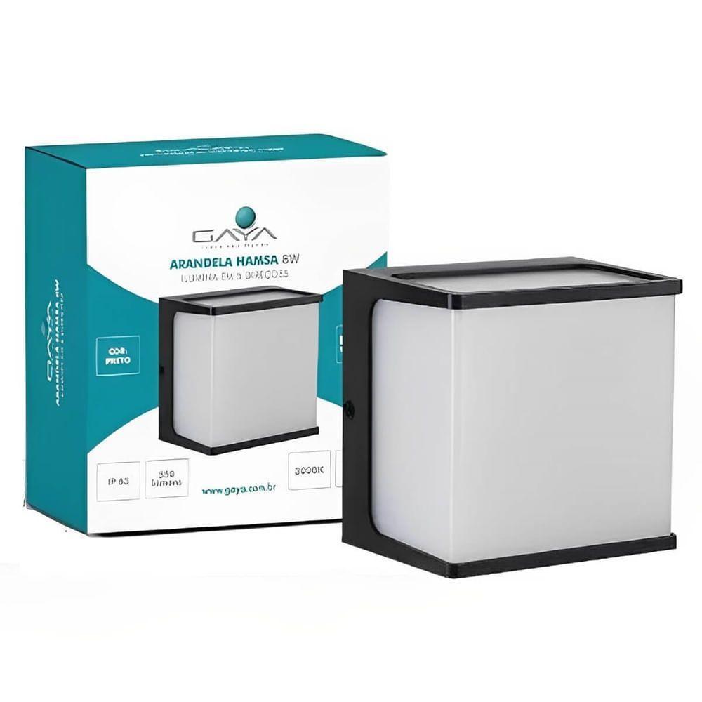 Arandela Hamsa Preta 8 Watts 3000k - 3148 - Gaya - 3