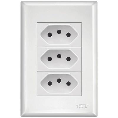 3 Tomadas (2p+t) 10 Ampères Evidence - 3267 - Fame