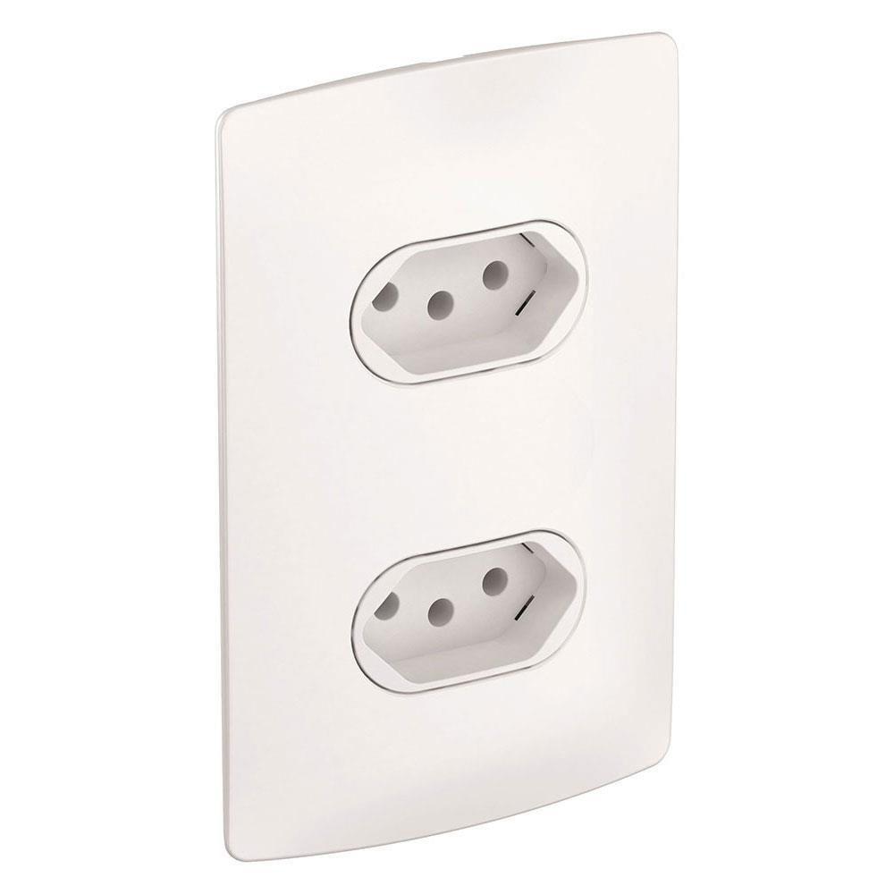 2 Tomadas 2p+t 4x2 10a Ny Branco Nereya - 663151 - Pial 2tomada 2p+t 4x2 10a Ny Br Nereya Pial - 1