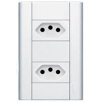 2 Tomadas 20a 250 Volts Com Placa Modulare - 1434 - Fame 2 Tomadas 20a C-placa Modular Fame 1434. - 1