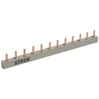 Barramento Bifásico 80a 440v 57 Polos - S2f1000b - Steck Barra Bif.80a 440v 57p Din Steck S-2f1000b - 1