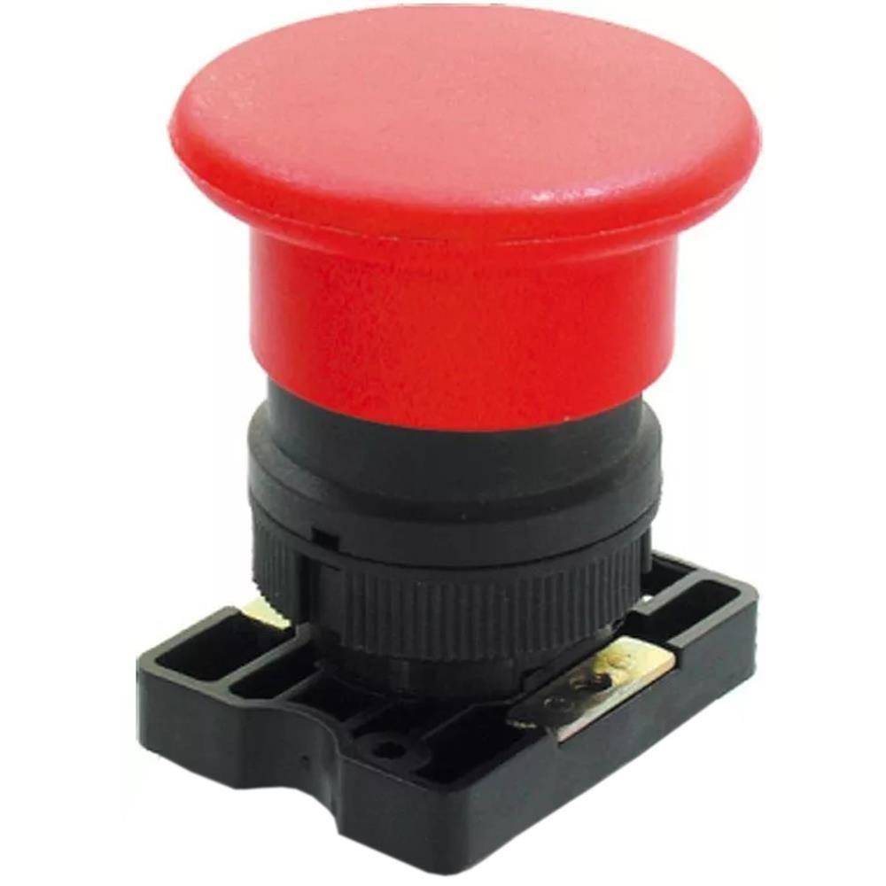 Botão à Impulso Tipo Soco Vermelho 40mm - Slpfn1m4 - Steck Bot.impul Soco Vm 40mm S-pfn1m4-slpfn1m4 Steck - 1