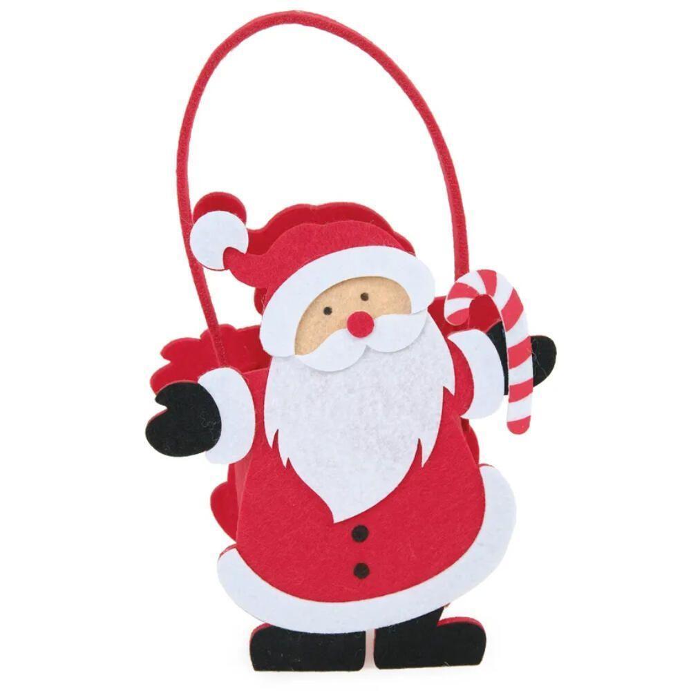 Bolsa Feltro De Papai Noel De 15cm - 1052020 - Cromus Bolsa Feltro Papai Noel 15cm Cromus - 1