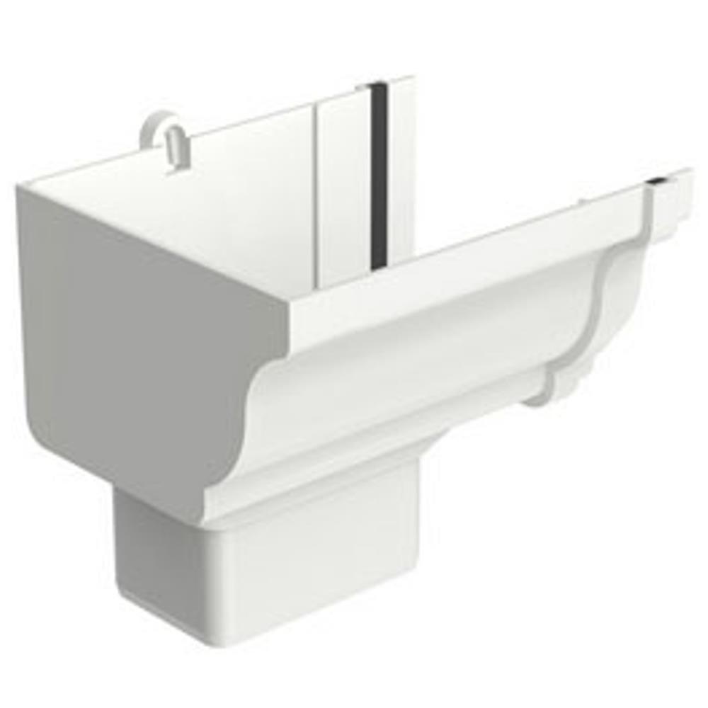 Bocal Esquerdo Retangular Aquapluv Style Branco - 32029949 - Tigre Bocal Calha Retangu Esquerda Aquapluv Style Branco - 1