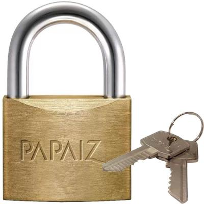 Cadeado De Latão Com 2 Chaves Cr60 - 0100600cx - Papaiz Cadeado Latao C-2chaves Cr-60mm Papaiz
