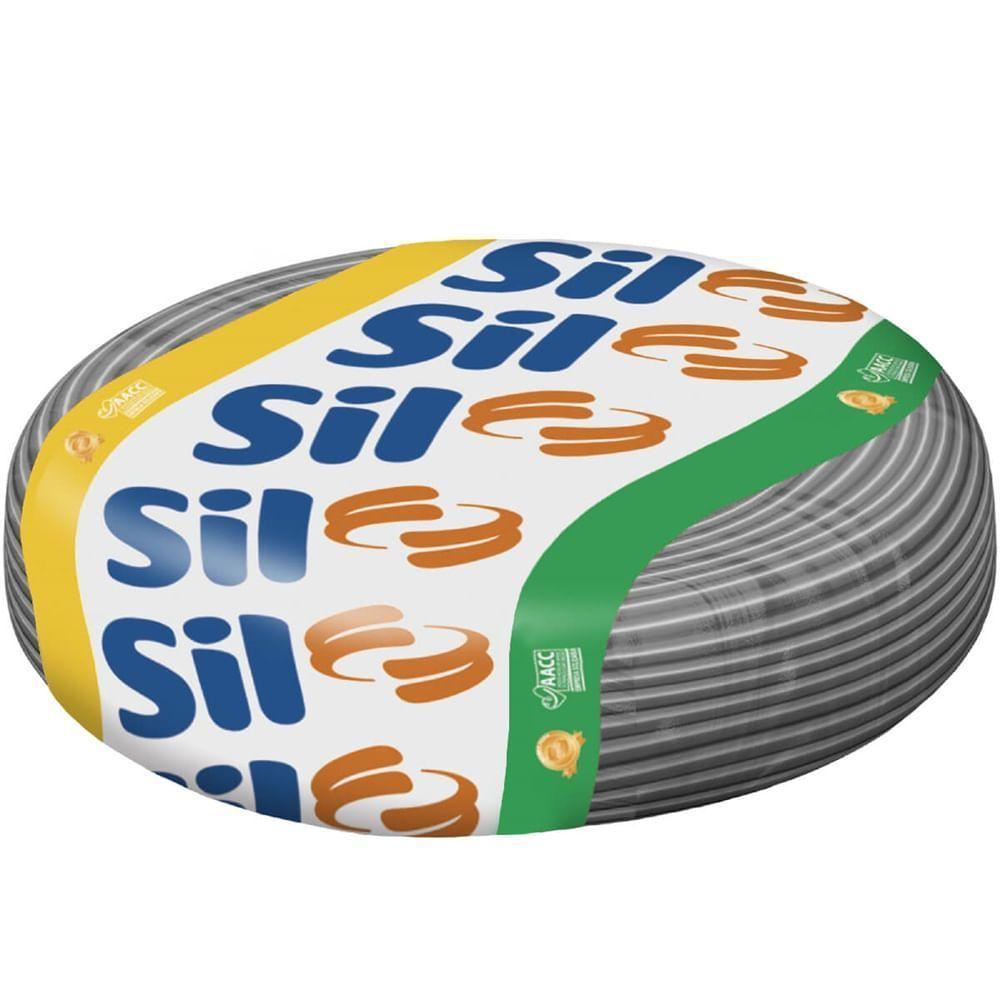 Cabo Flexsil De Cobre 4mm 750 Volts Cinza Com 100 Metros - 3.019 Cz - Sil Cabo Flexivel Cinza 750v 4,00mm 100m Sil - 1