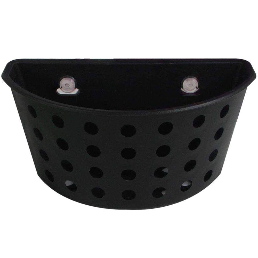 Cesta Plástica One Com Ventosas Preta - 10812-0008 - Coza - 1